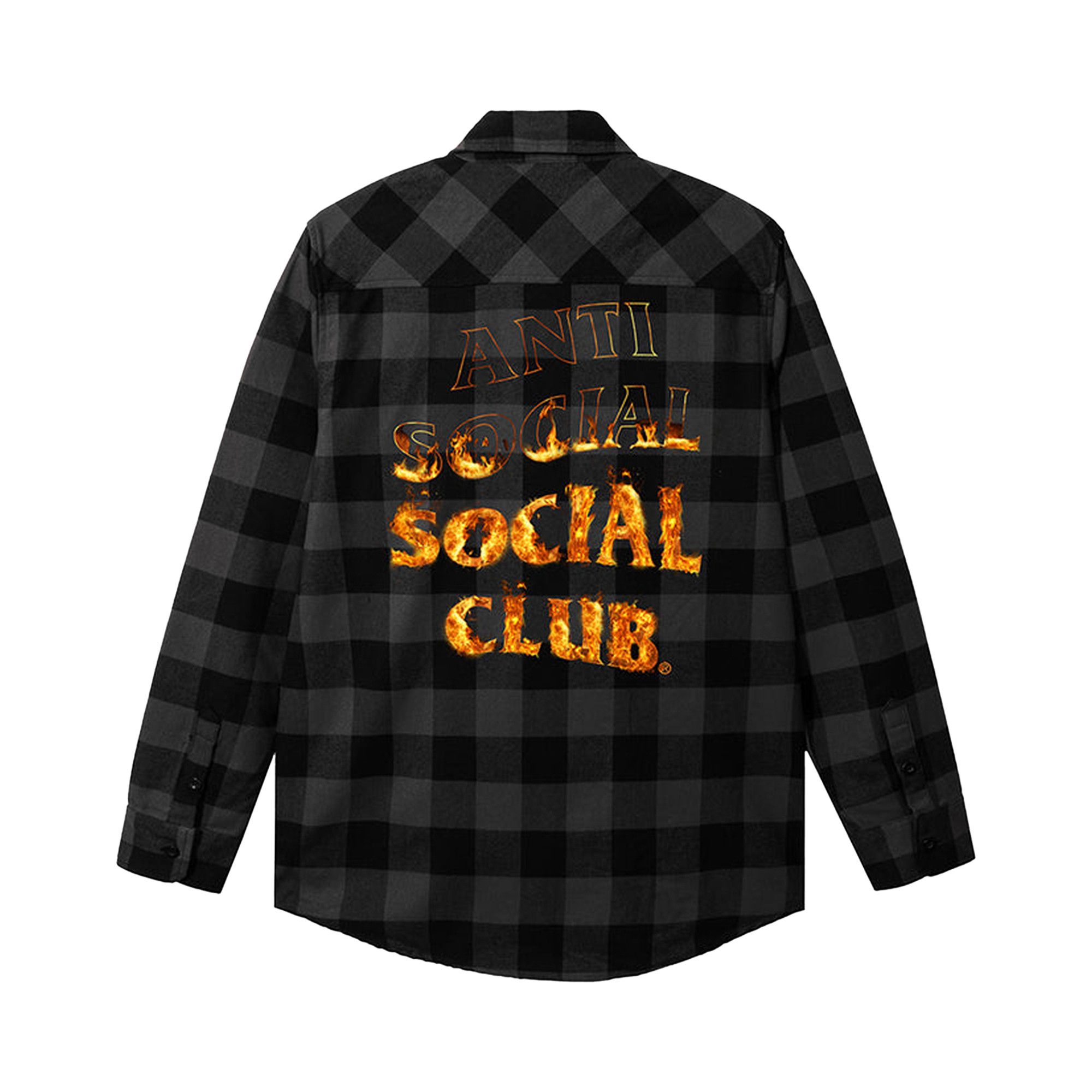 Buy Anti Social Social Club A Fire Inside Flannel 'Black