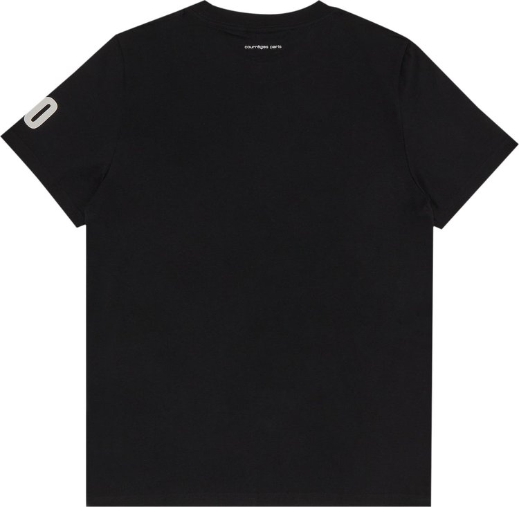 Courreges AC Straight Printed T Shirt Black