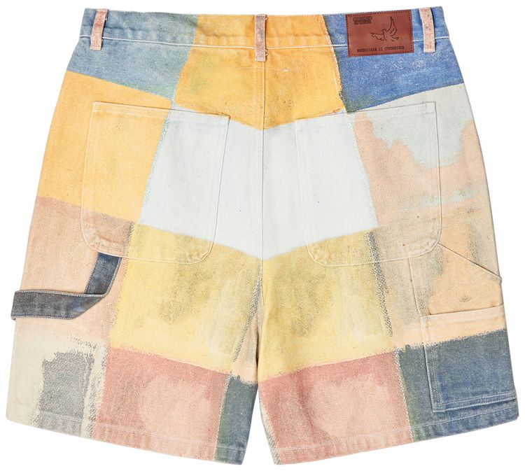 KidSuper Checkered Painted Printed Short Multicolor