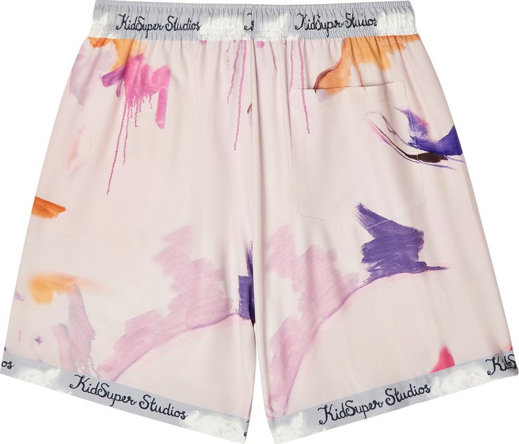 KidSuper Printed Shorts WhiteMulticolor Pink