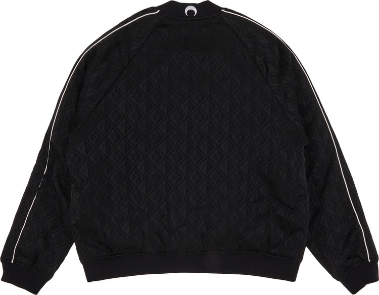 Marine Serre Jacquard Viscose Bomber Jacket Black