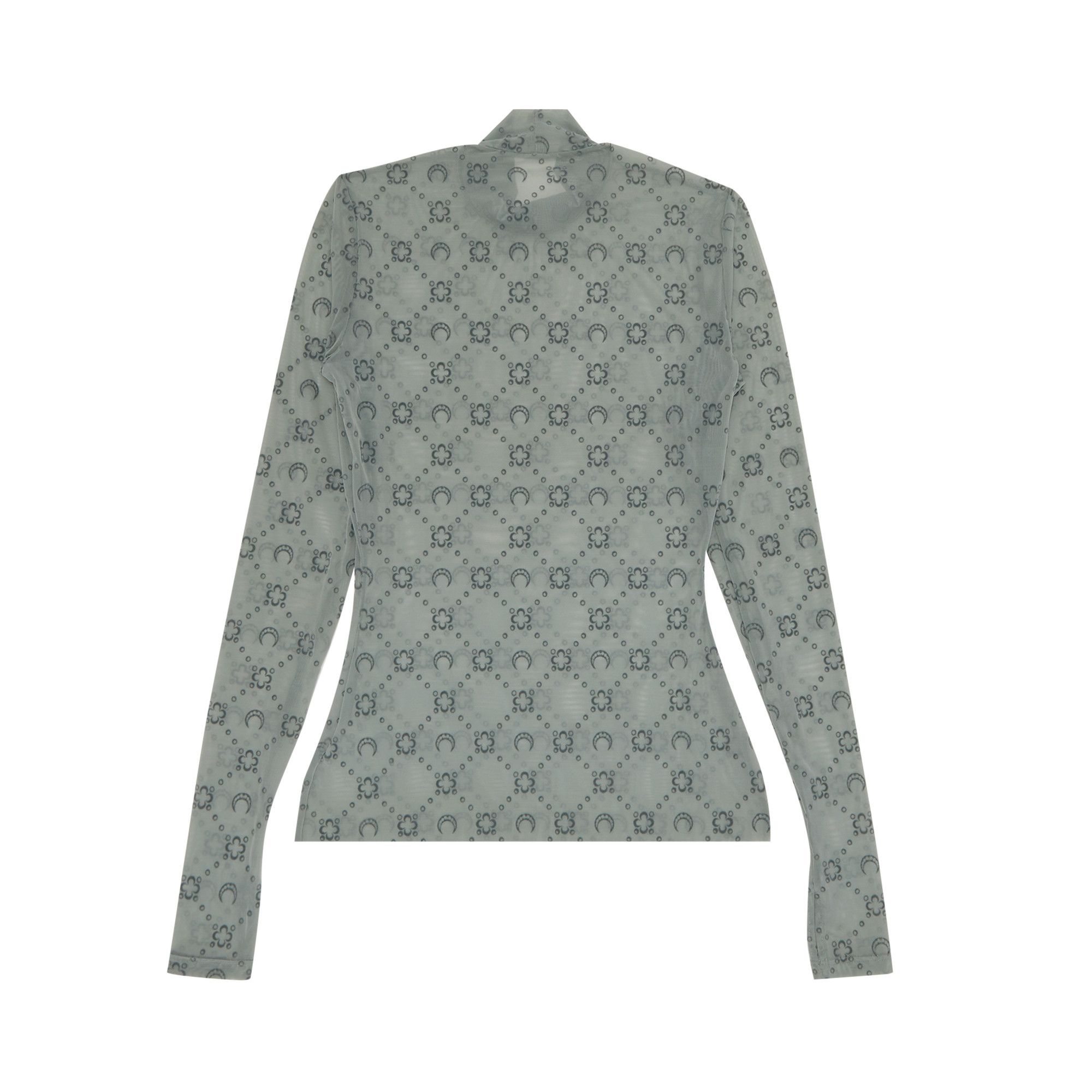 Buy Marine Serre Moonogram Mesh Flock Hight Neck Top 'Grey