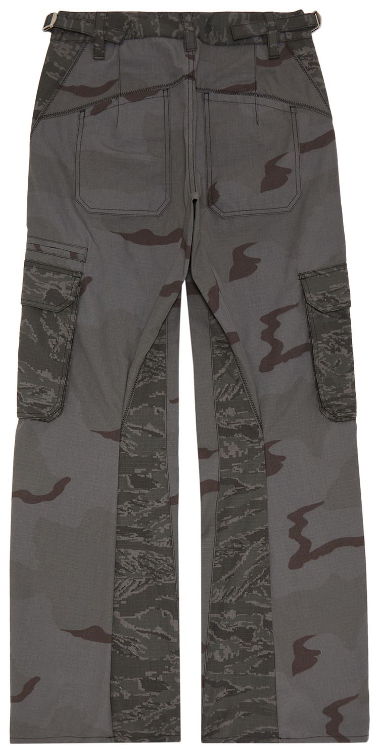 Marine Serre Regenerated Camo Cargo Pants Dark Grey