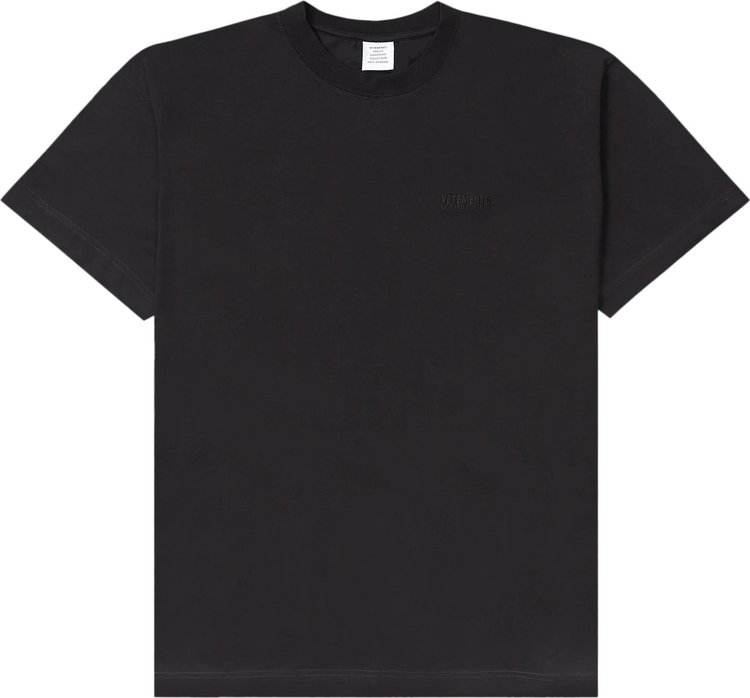 Vetements Tonal Logo T-Shirt 'Black'