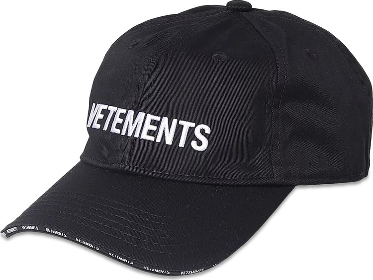 Vetements Iconic Logo Cap Black