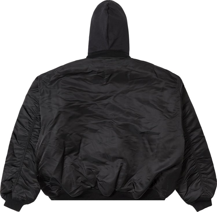 Vetements Hooded Bomber Jacket Black