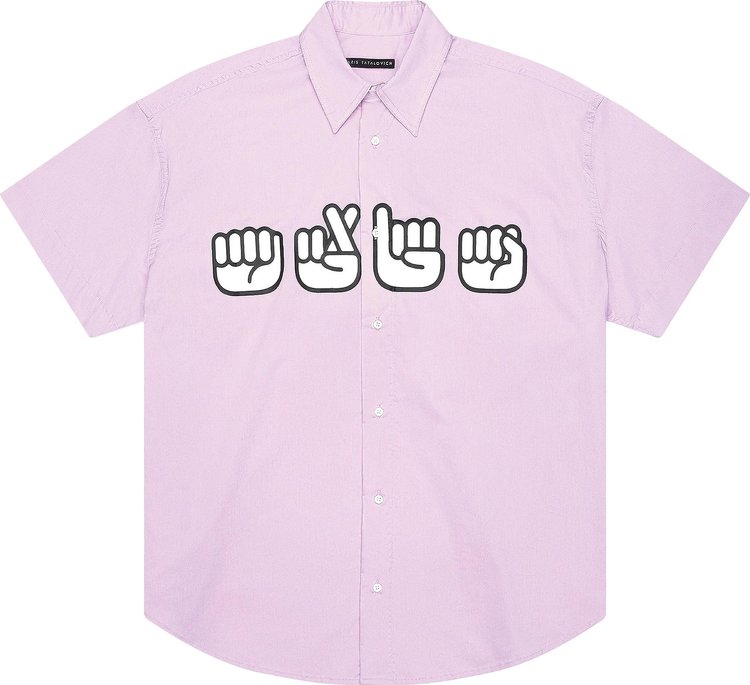 Aris Tatalovich Sign Language Short-Sleeve Shirt 'Pink'
