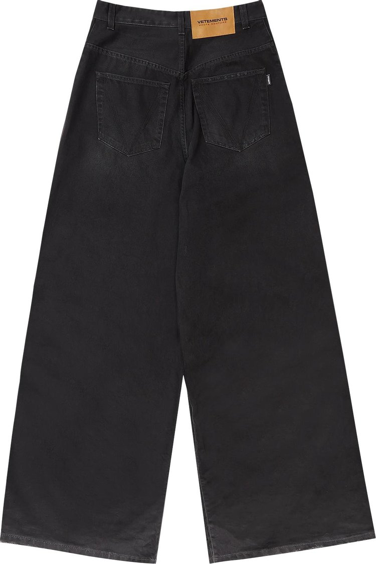 Vetements Plain Baggy Jeans Black