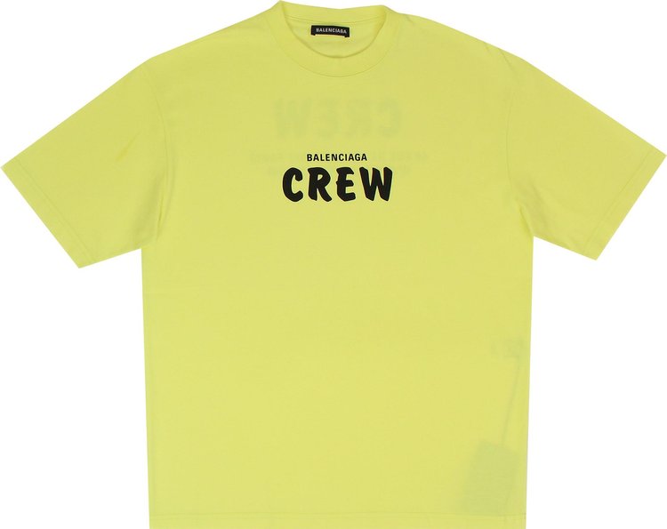 Balenciaga Crew Logo T-Shirt 'Fluo Yellow'