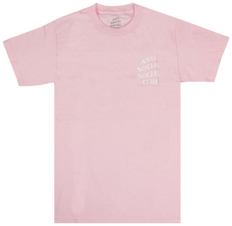 Anti Social Social Club Logo Short Sleeve T Shirt Pink