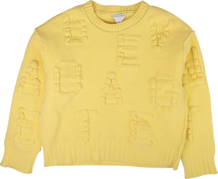 Bottega Veneta Alphabet Chenile Knit Sweater 'Yellow'
