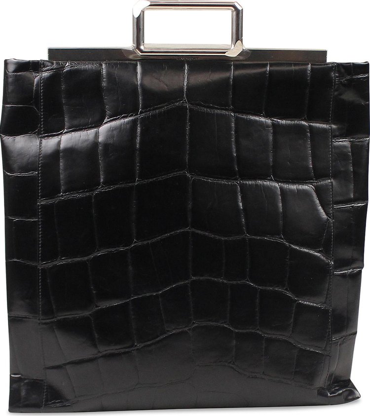 Givenchy Crocodile Embossed Shopper Bag 'Black'