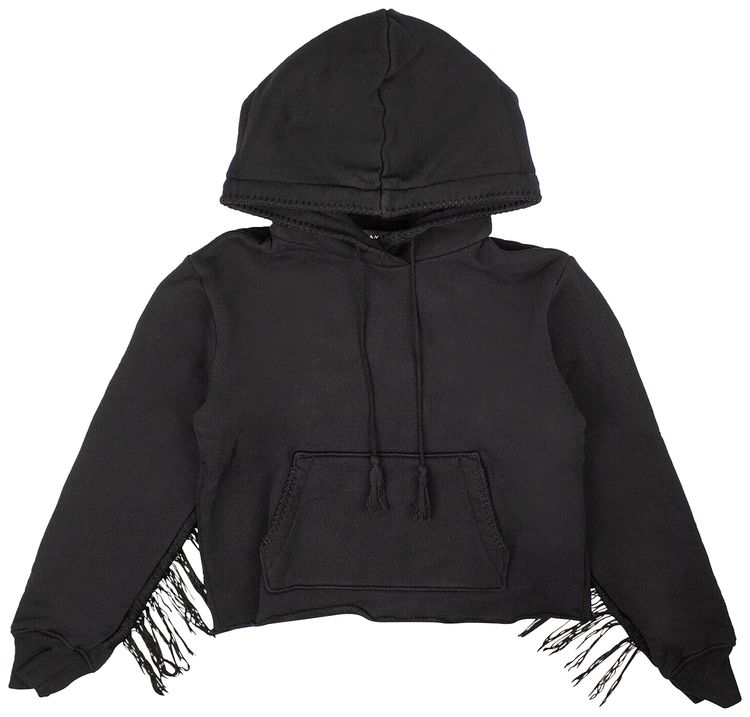 Amiri Fringe Hoodie Black