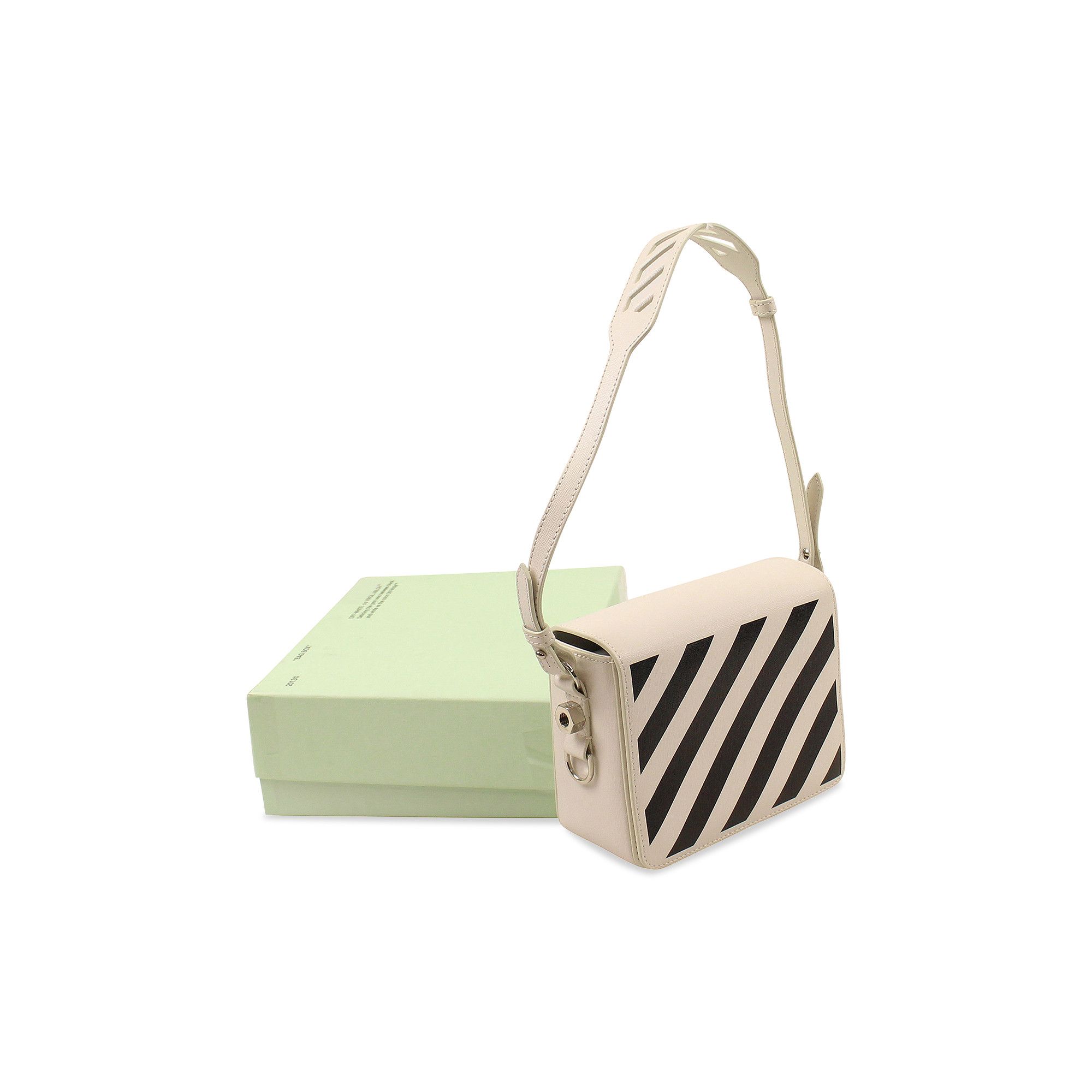 Buy Off White Diag Binder Clip Bag Black White OWNA011S20LEA0010310 GOAT