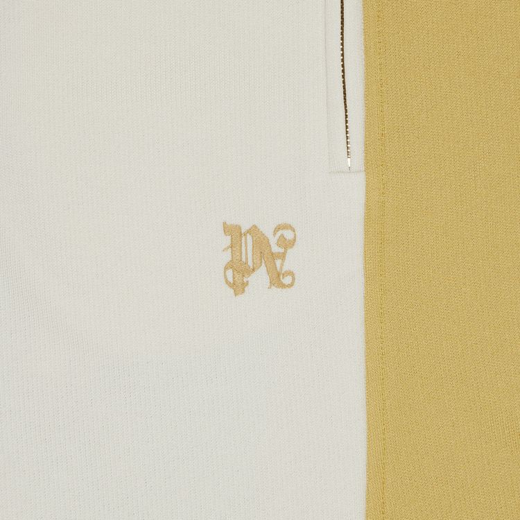 Palm Angels Monogram Colorblock Wide Track Pant Off WhiteMulticolor