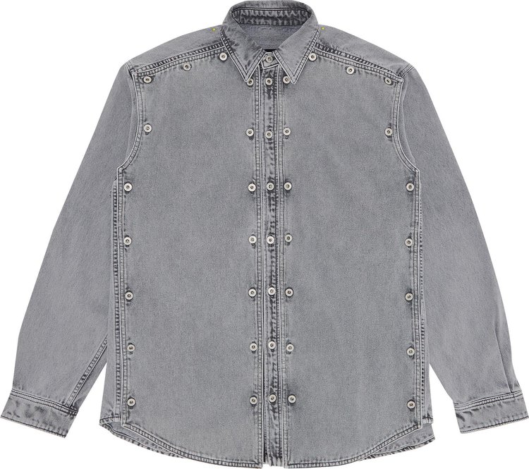 YProject Snap Off Denim Shirt Grey