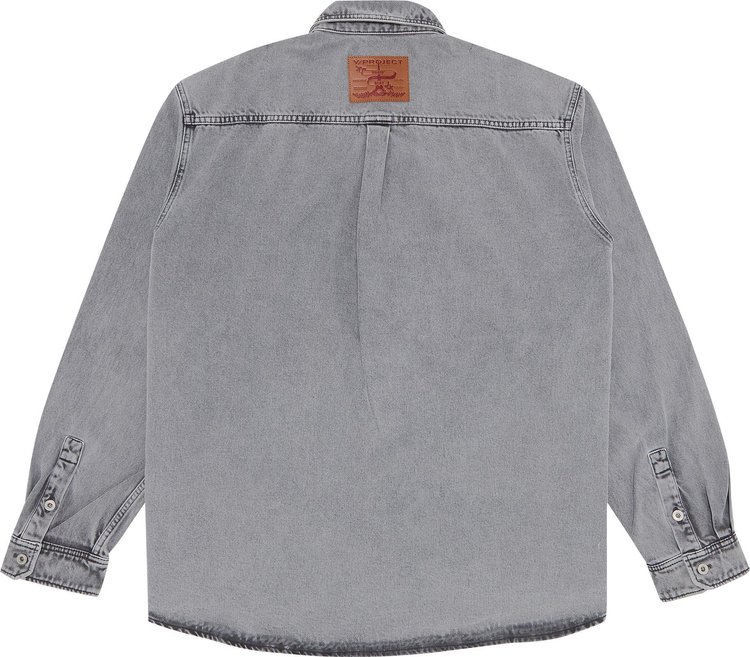 YProject Snap Off Denim Shirt Grey