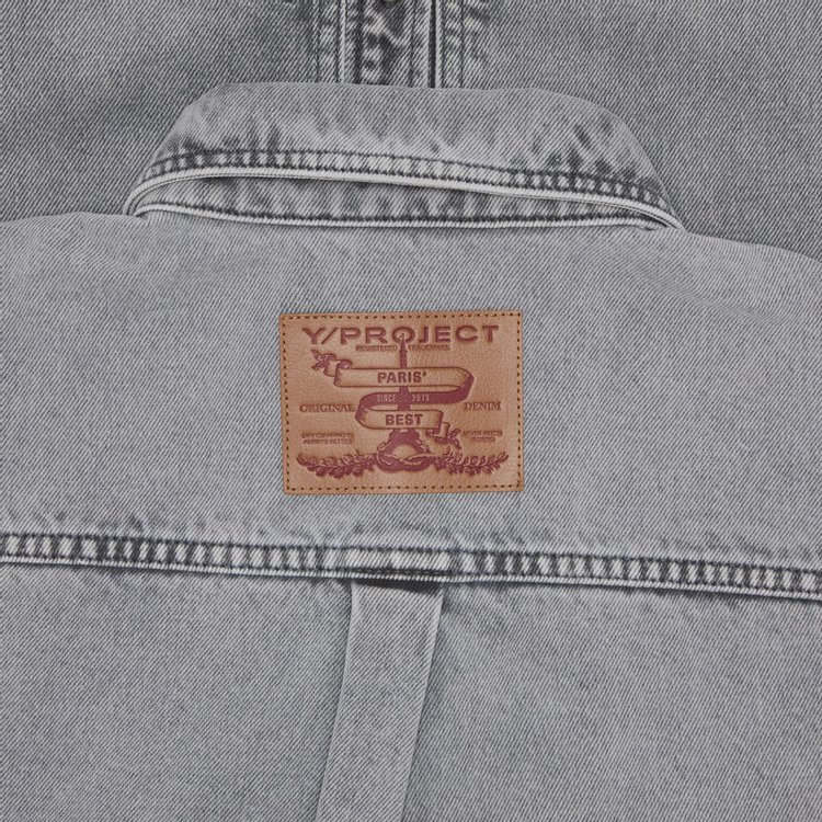 YProject Snap Off Denim Shirt Grey