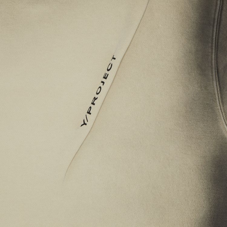 YProject Pinched Logo Sweatshirt Beige Spray