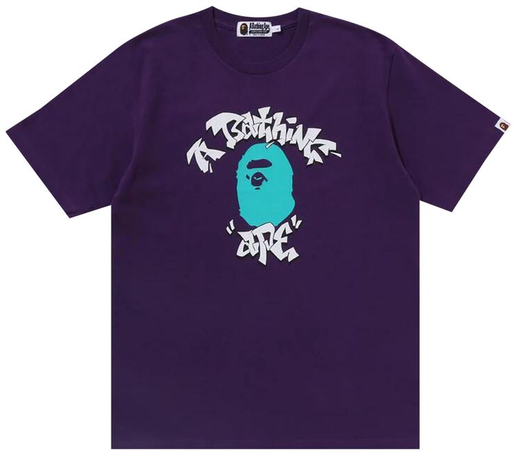 BAPE Graffiti College Tee Purple