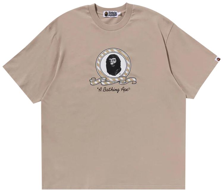 BAPE Graphic Relaxed Fit Tee Beige
