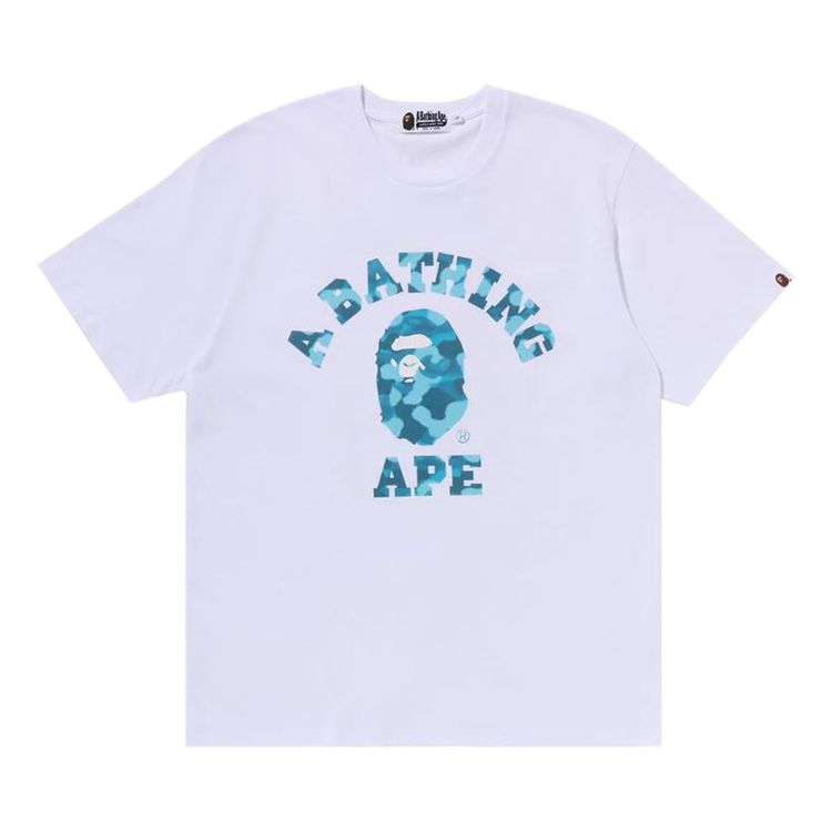 BAPE Radiation Camo College Tee White