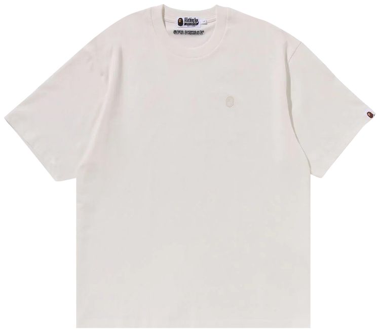 BAPE Tonal Ape Head One Point Tee Ivory