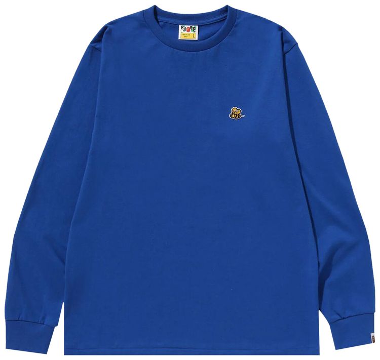 BAPE Bee One Point Long Sleeve Tee Blue