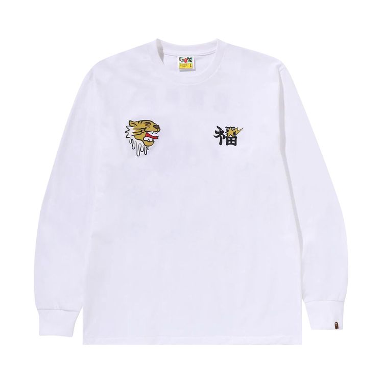 BAPE Souvenir Graphic Long Sleeve Tee White
