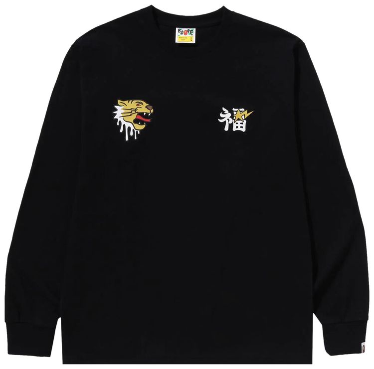 BAPE Souvenir Graphic Long Sleeve Tee Black