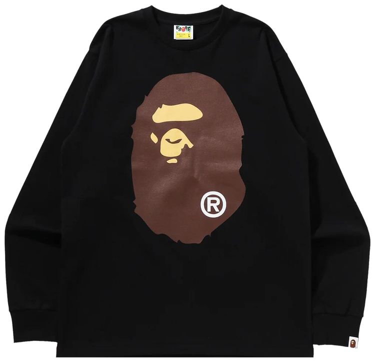 BAPE Big Ape Head Long Sleeve Tee Black