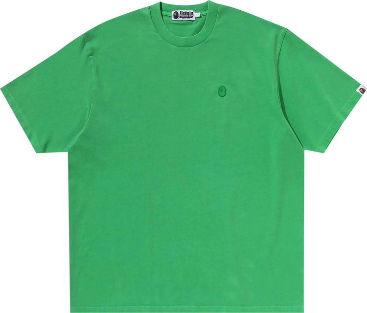 BAPE Ape Head One Point Garment Dyed Relaxed Fit Tee 'Green'