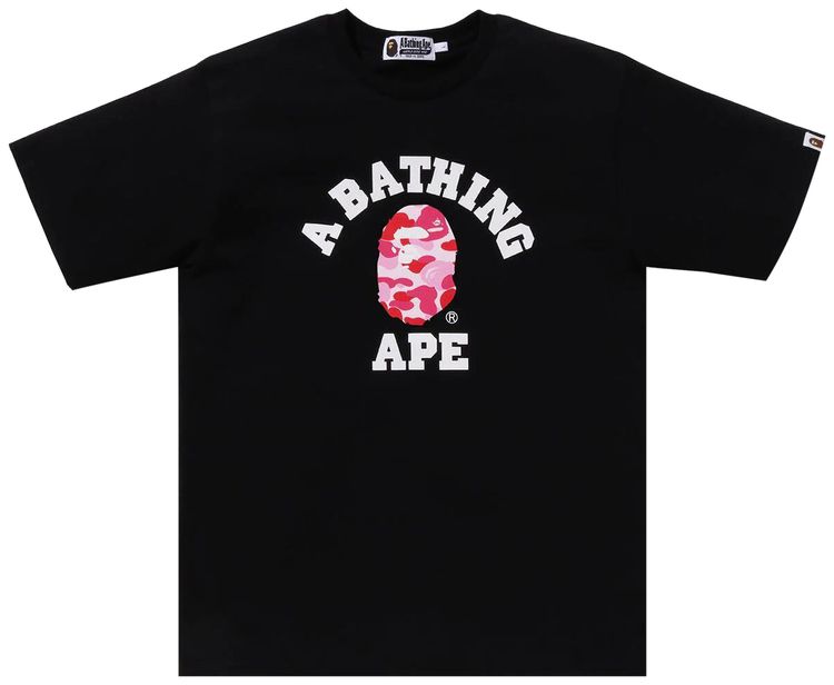 BAPE ABC Camo College Organic Tee BlackPink