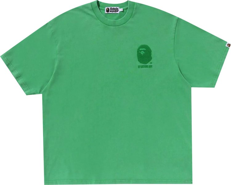 BAPE Ape Head One Point Acid Wash Relaxed Fit Tee 'Green'