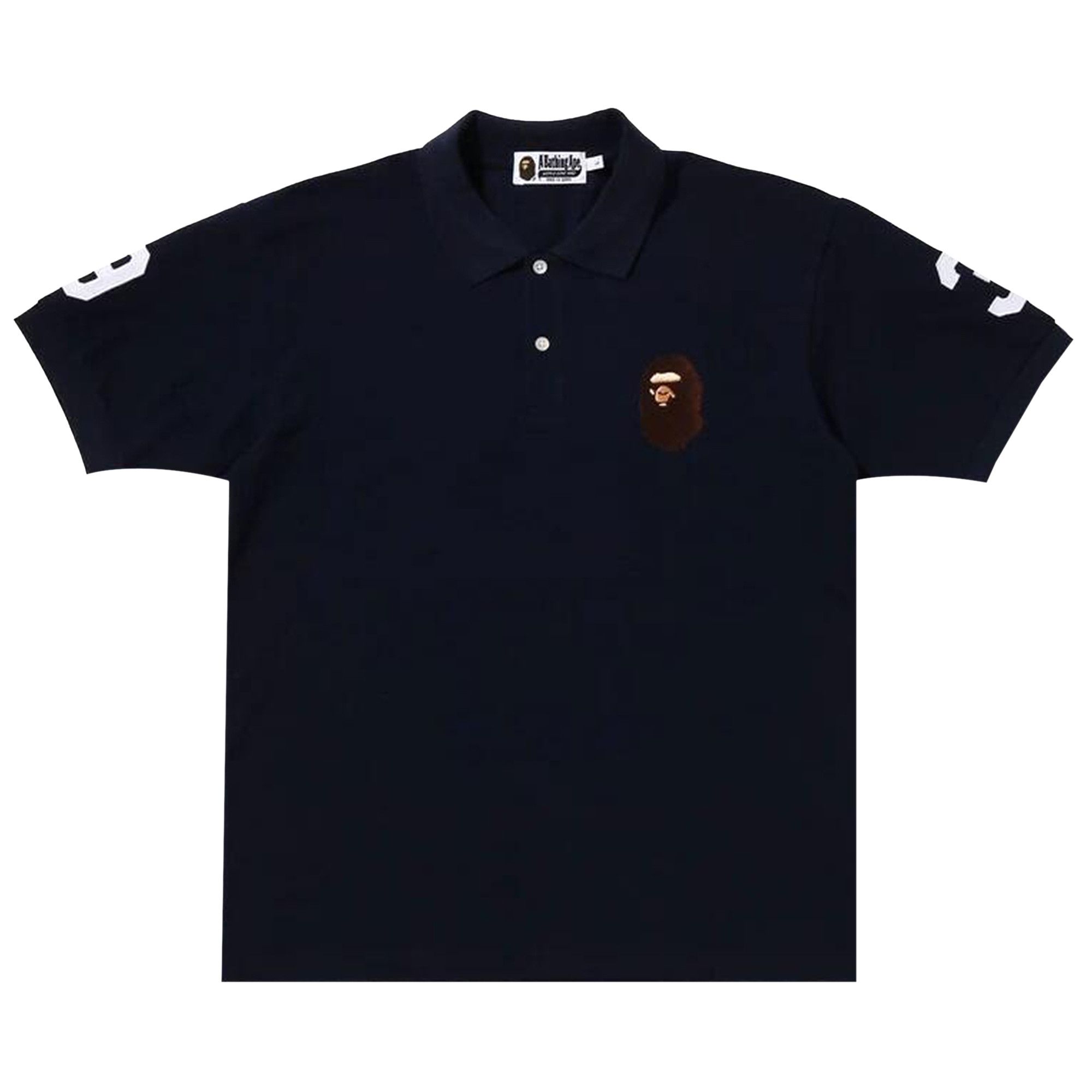 Buy BAPE Large Ape Head Polo 'Navy' - 1I25 112 001 NAVY | GOAT