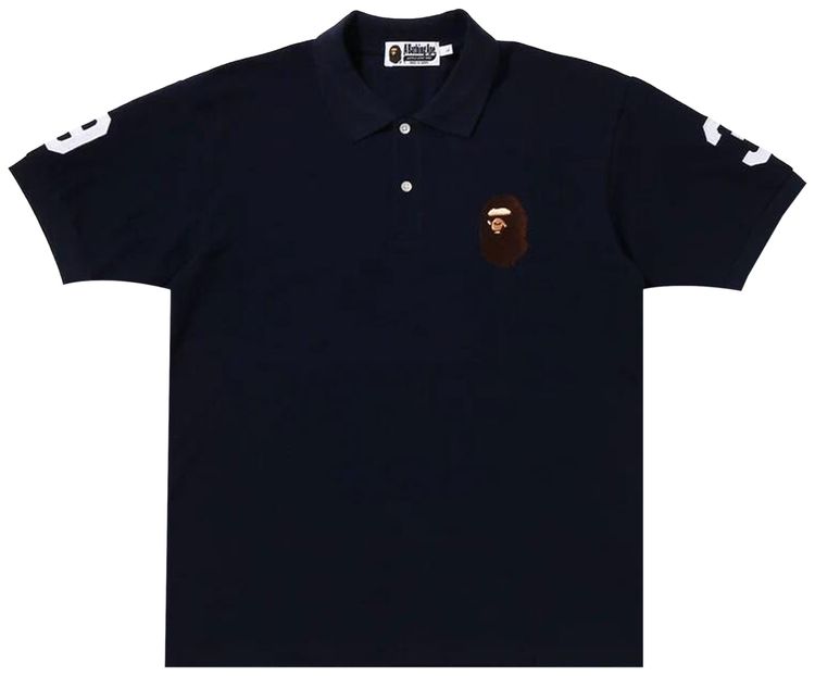 BAPE Large Ape Head Polo Navy