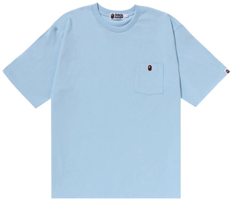 BAPE Ape Head One Point Relaxed Fit Pocket Tee Sax