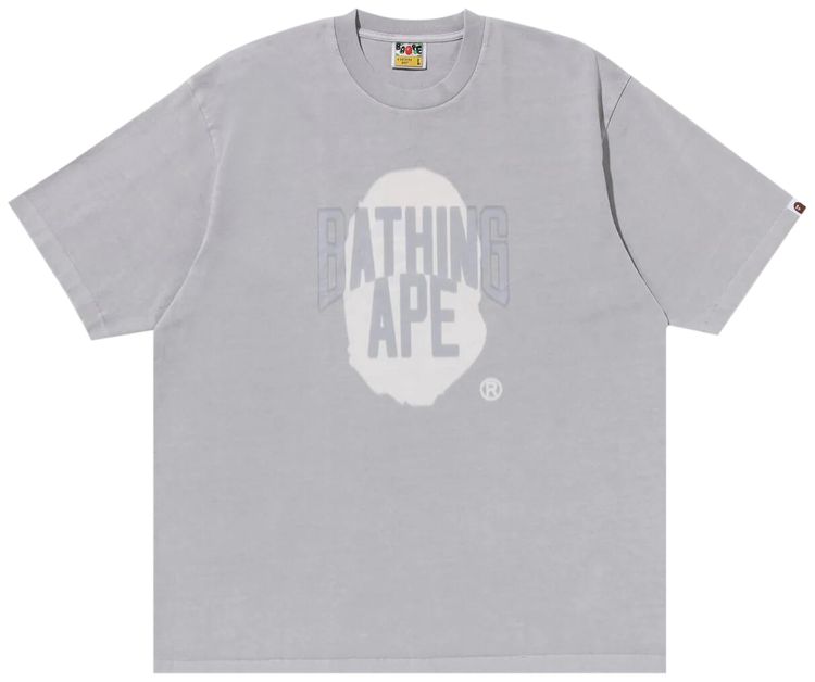 BAPE Blur Graphic Garment Dye Oversized Tee Grey
