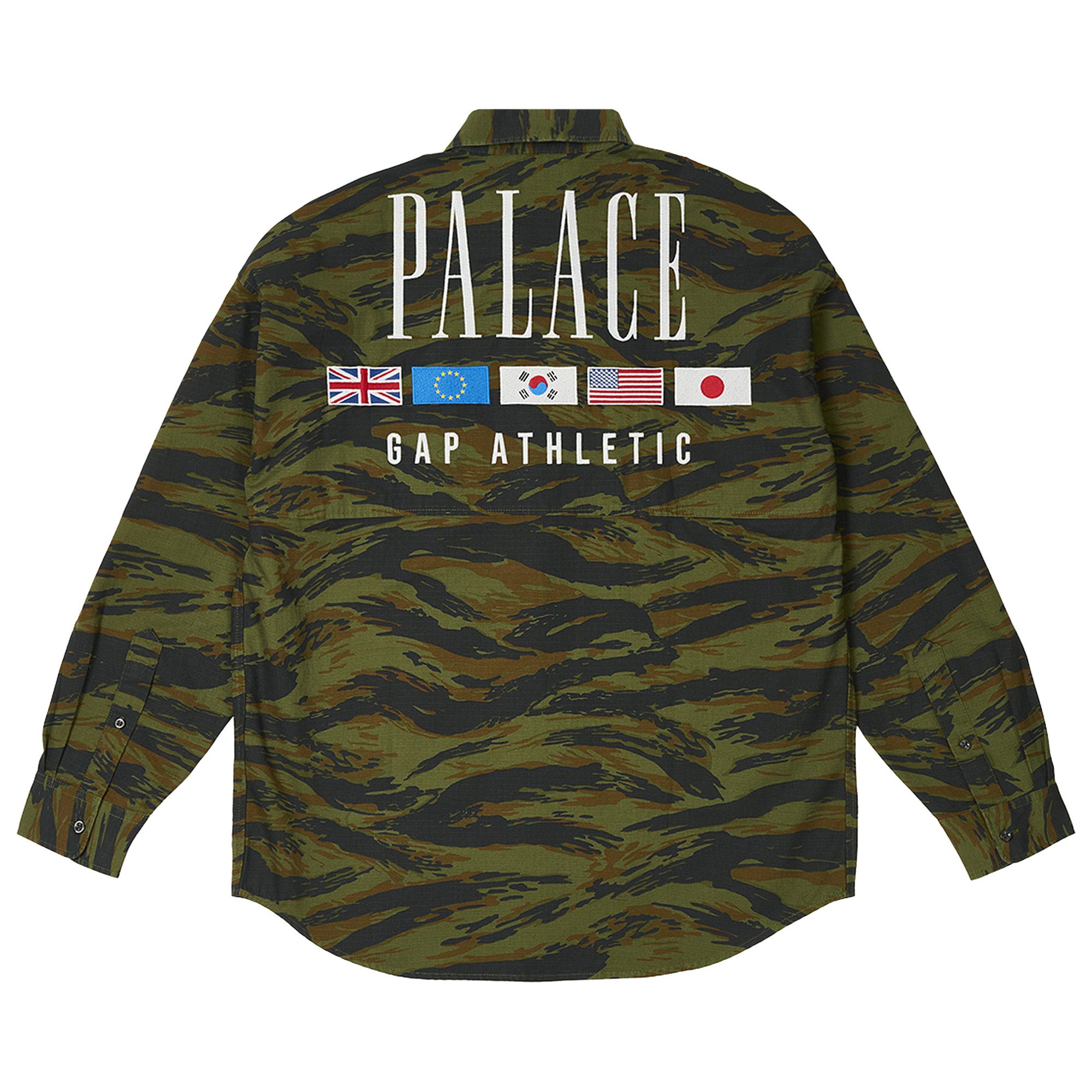 Buy Palace x Gap Oxford Drop Shoulder 'Camo' - 427442009 | GOAT
