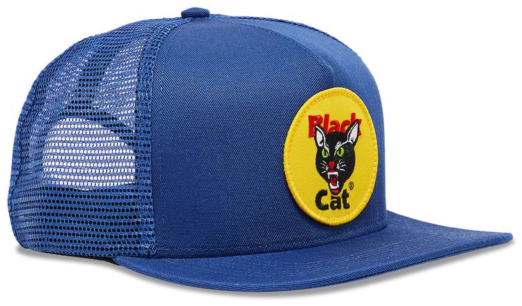 Supreme Black Cat Mesh Back 5 Panel Royal