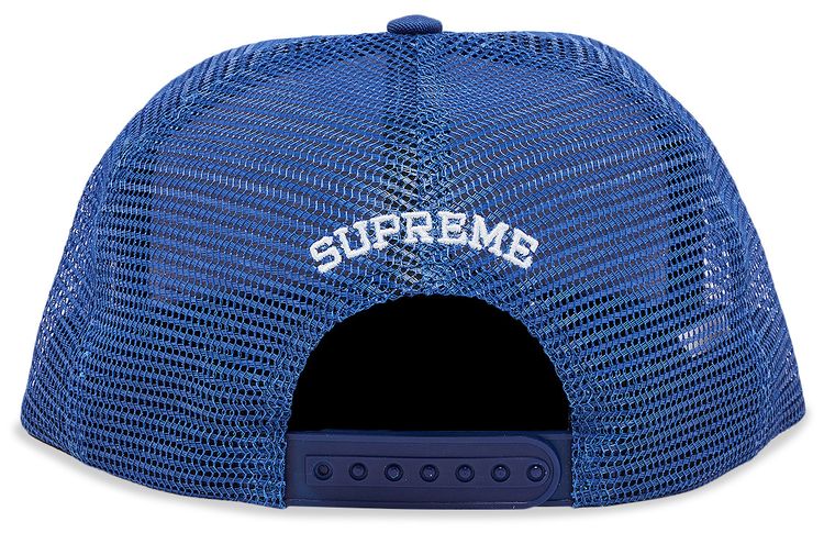 Supreme Black Cat Mesh Back 5 Panel Royal