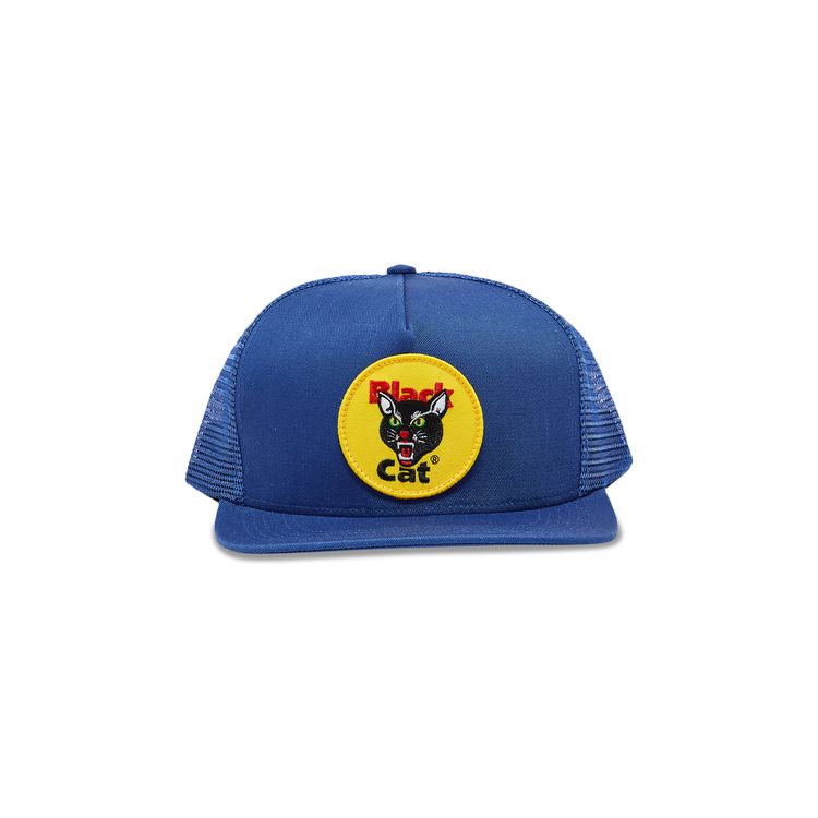 Supreme Black Cat Mesh Back 5 Panel Royal