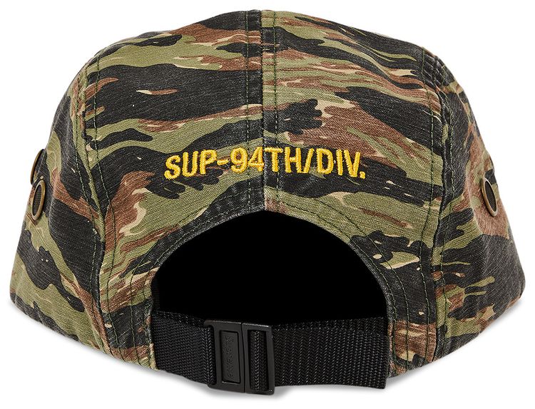 Supreme Military Camp Cap Olive Tiger Camo