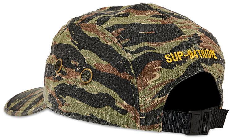 Supreme Military Camp Cap Olive Tiger Camo