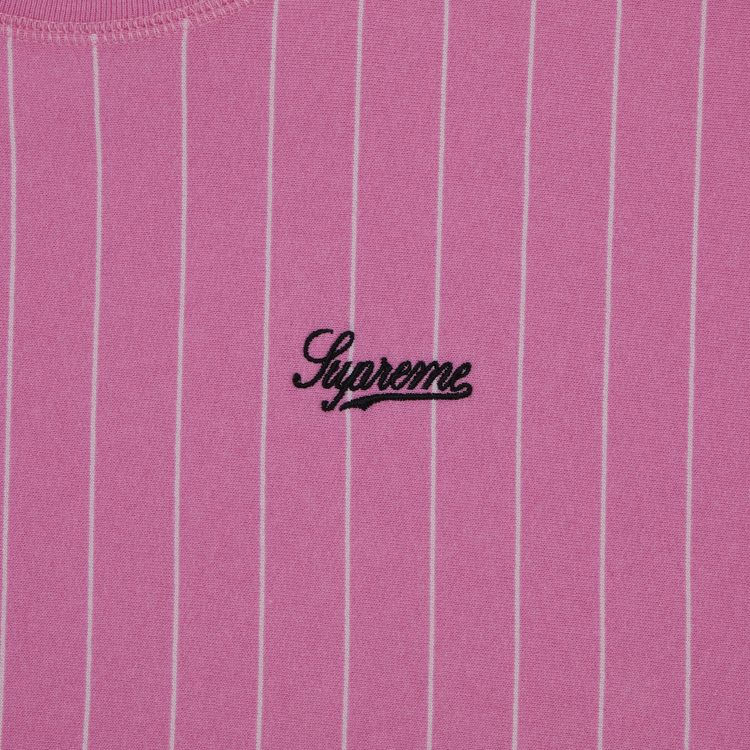 Supreme Pinstripe Crewneck Pink
