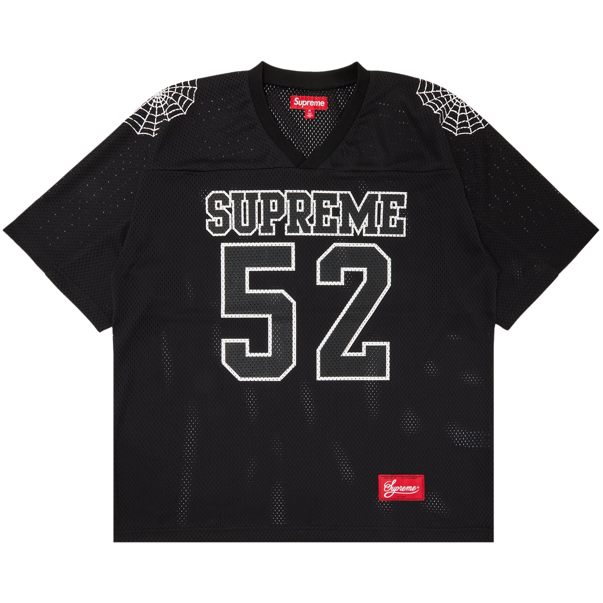 Supreme Spiderweb Football Jersey 'Black'