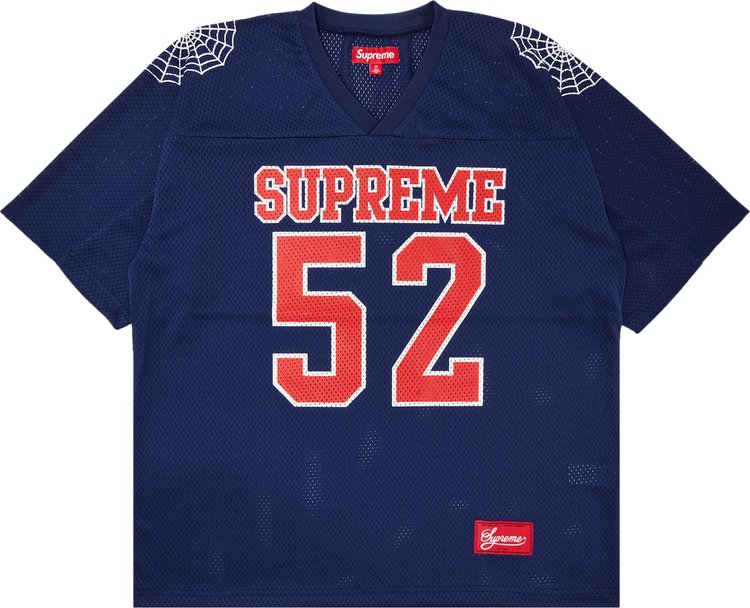 Supreme Spiderweb Football Jersey Navy