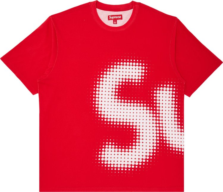 Supreme Halftone Short Sleeve Top Red