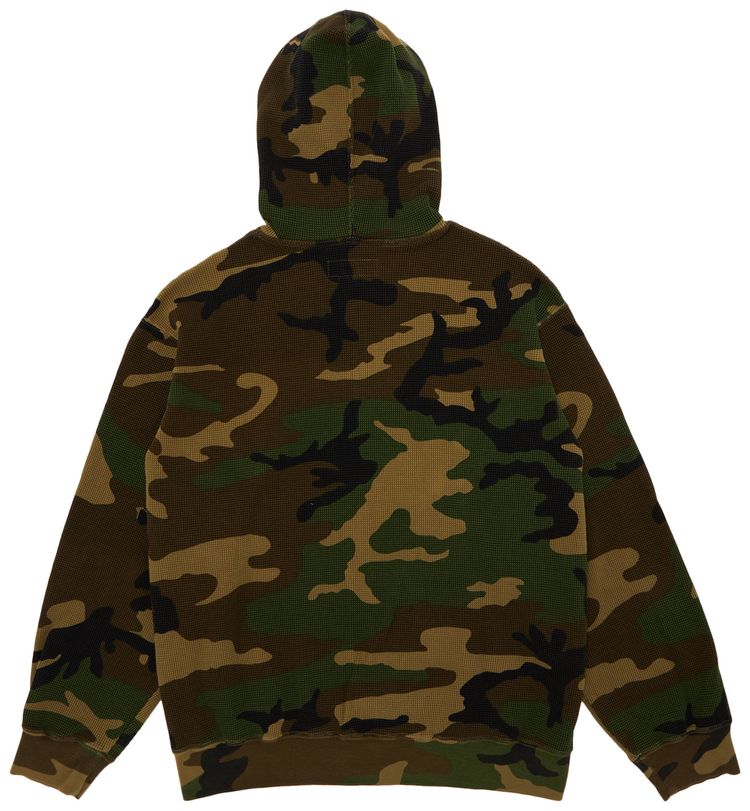 Supreme Hooded Zip Up Thermal Woodland Camo