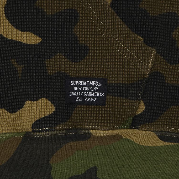 Supreme Hooded Zip Up Thermal Woodland Camo